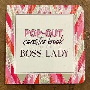Pop-Out Coaster Book for the Boss Lady - Pink green and White